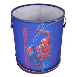 Marvel By Kuber Mart Industries Spiderman Print Waterproof & Foldable Round Laundry Bag with Handle - Navy Blue-picture-12
