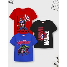 Marvel by Miss and Chief Boys 3 Avengers Printed Applique T-shirt-picture-10