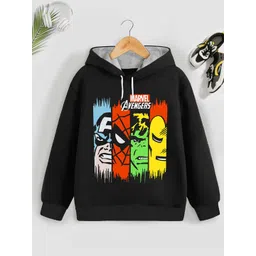 Marvel by Miss and Chief Boys Printed Hooded Sweatshirt-picture-46
