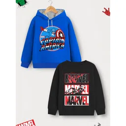 Marvel by Miss and Chief Boys Printed Hooded Sweatshirt-picture-34