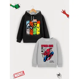 Marvel by Miss and Chief Boys Printed Hooded Sweatshirt-picture-45