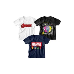 Marvel by Miss and Chief Boys Round Neck Pack Of 3 Graphic Printed Tshirts-picture-27