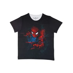 Marvel by Wear Your Mind Boys Black & White Printed Round Neck T-shirt-picture-28