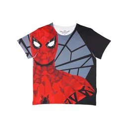 Marvel by Wear Your Mind Boys Black & White Printed Round Neck T-shirt-picture-13