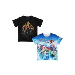 Marvel by Wear Your Mind Boys Black Printed Round Neck T-shirt-picture-48