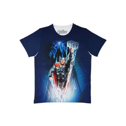 Marvel by Wear Your Mind Boys Blue & White Printed Round Neck T-shirt-picture-17