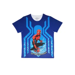 Marvel by Wear Your Mind Boys Blue & White Spiderman Printed T-shirt-picture-22
