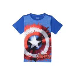 Marvel by Wear Your Mind Boys Blue Captain America Printed T-shirt-picture-39