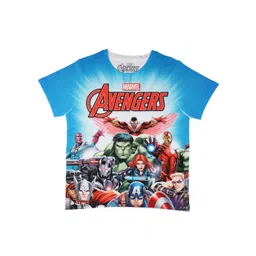 Marvel by Wear Your Mind Boys Blue Printed Round Neck T-shirt-picture-10