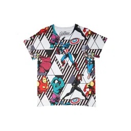 Marvel by Wear Your Mind Boys Multicoloured Printed Round Neck T-shirt-picture-25