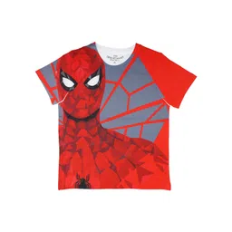 Marvel by Wear Your Mind Boys Red & White Printed Round Neck T-shirt-picture-43