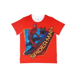 Marvel by Wear Your Mind Boys Red & White Printed Round Neck T-shirt-picture-29