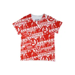 Marvel by Wear Your Mind Boys Red Printed Round Neck T-shirt-picture-51