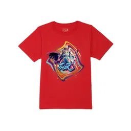 Marvel by Wear Your Mind Boys Red Thor Printed Cotton T-shirt-picture-35