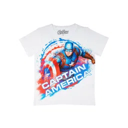 Marvel by Wear Your Mind Boys White Printed Round Neck T-shirt-picture-23