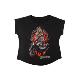 Marvel by Wear Your Mind Girls Black Printed Top-picture-25