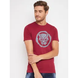 Marvel by Wear Your Mind Men Maroon  Grey Black Panther Printed Pure Cotton T-shirt-picture-22