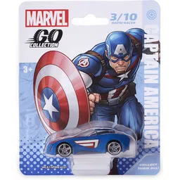 marvel go Captain America Diecast Rapid Racer Toy Car, 1:64 Diecast Toy Car, Ages 3 & Up-picture-20