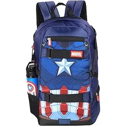 marvel Avengers Captain America 29 liters Linen Polyester Durable Fabric Office Backpack -AZ 250, Multicolor (Medium size)-picture-39