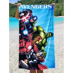 Marvel Blue & Red Avengers Printed Cotton 350 GSM Bath Towel-picture-22