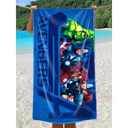 Marvel Blue & Red Avengers Printed Cotton 350 GSM Bath Towel-picture-24