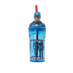 Marvel Blue Captain America Sipper Printed Water Bottle 360 ml-picture-11