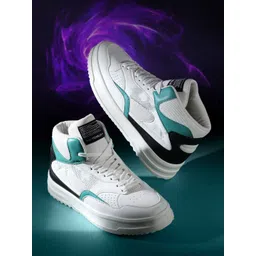 MARVEL STREET Men Perforated Detail Mid-Top Sneakers-picture-10