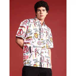 MARVEL STREET Quirky Printed Relaxed Shirt image 2