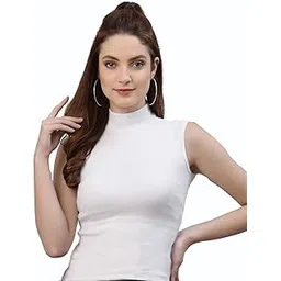 marvkit Women's Rib High Neck Sleeveless Slim Fit Top-picture-24