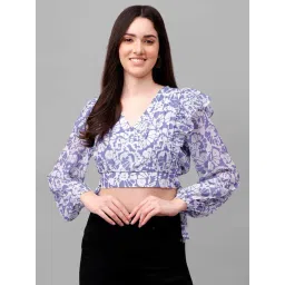 MASAKALI.CO Lavender Printed Crop Top-picture-44