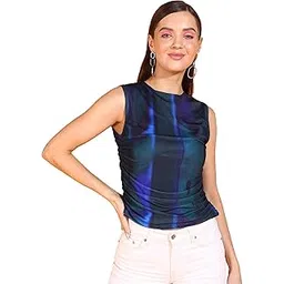 masalli fashion Women Lycra Blend Printed Multicolor Color Top-picture-41