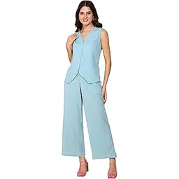 masalli fashion Women's Solid Waist-Coat Co-ord Set-picture-46