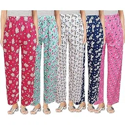 mascari Women's Combo pack Cotton Printed Pyjama/Track Pant Lower (Multicolour; Free Size) (Small, 3)-picture-24