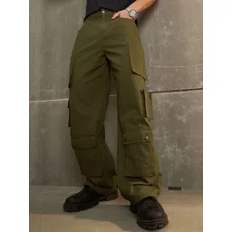 MASCLN SASSAFRAS Men Loose Fit Mid-Rise Cargos Trousers-image-26