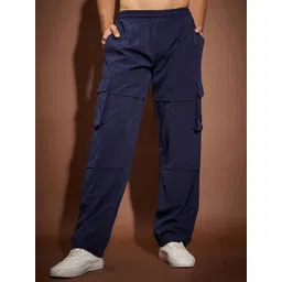 MASCLN SASSAFRAS Men Relaxed Straight Fit Non Iron Cargos Trousers-image-6