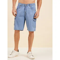 mascln sassafras Solid Men Denim Blue Denim Shorts-picture-10