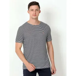 Masculino Latino Black Regular Fit Striped Sports T-Shirt-picture-36