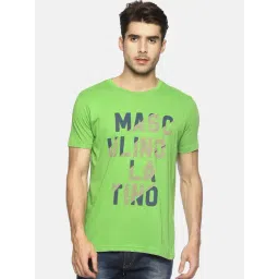 Masculino Latino Green Cotton Regular Fit Printed T-Shirt-picture-18
