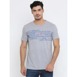 Masculino Latino Grey Cotton Regular Fit Printed T-Shirt-picture-26