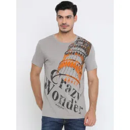 Masculino Latino Grey Cotton Regular Fit Printed T-Shirt-picture-19
