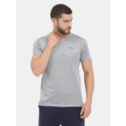 Masculino Latino Light Grey Regular Fit Round Neck Sports T-Shirt image 1