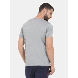 Masculino Latino Light Grey Regular Fit Round Neck Sports T-Shirt image 2