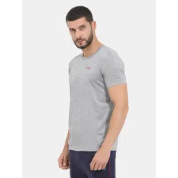 Masculino Latino Light Grey Regular Fit Round Neck Sports T-Shirt image 3