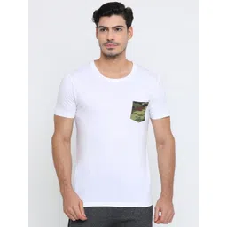 Masculino Latino Men Bio Finish Solid Round Neck Cotton Slim Fit T-shirt-picture-18