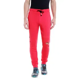 Masculino Latino Red Cotton Regular Fit Joggers-picture-31