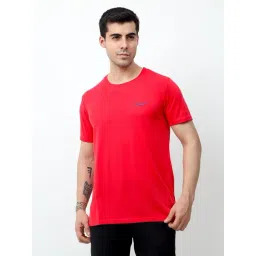 Masculino Latino Red Regular Fit Round Neck Sports T-Shirt-picture-39