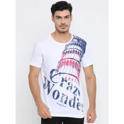 Masculino Latino White Cotton Regular Fit Printed T-Shirt-picture-22