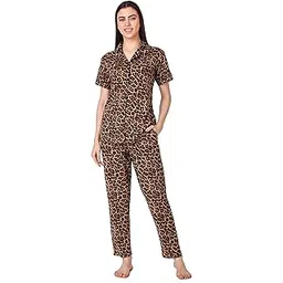 masha Women's Cotton Animal Print Night Suit Pack of 2 (NSPJ-Cheetah-Brown-1660-M_Brown_M)-picture-17