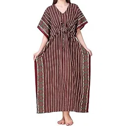 masha Women's Cotton Maxi Adjustable Regular Nightdress-picture-14