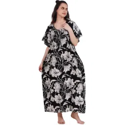 masha Women's Cotton Printed Kaftan Nighty image 2